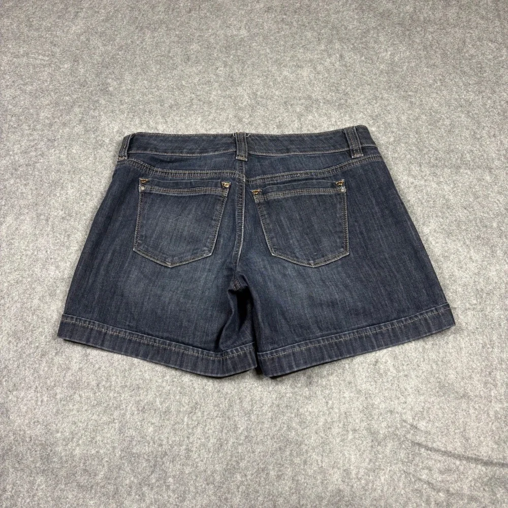 Low Rise Dark Wash Denim Shorts Womens Size 0 Indigo Blue Grunge